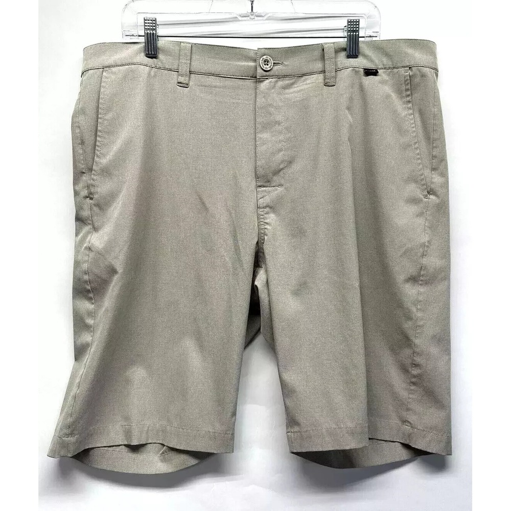 Travis Mathew Mens Size 38 (40X11) Tan Flat Front Chino Casual Golf Shorts (J13)
